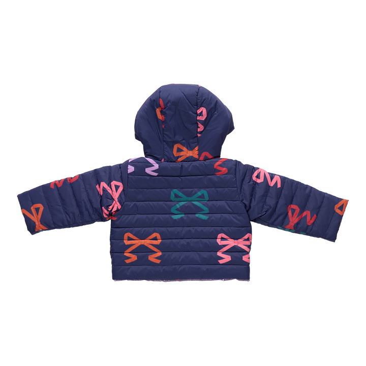 Girls Reversible Riley Jacket - Multi Bows