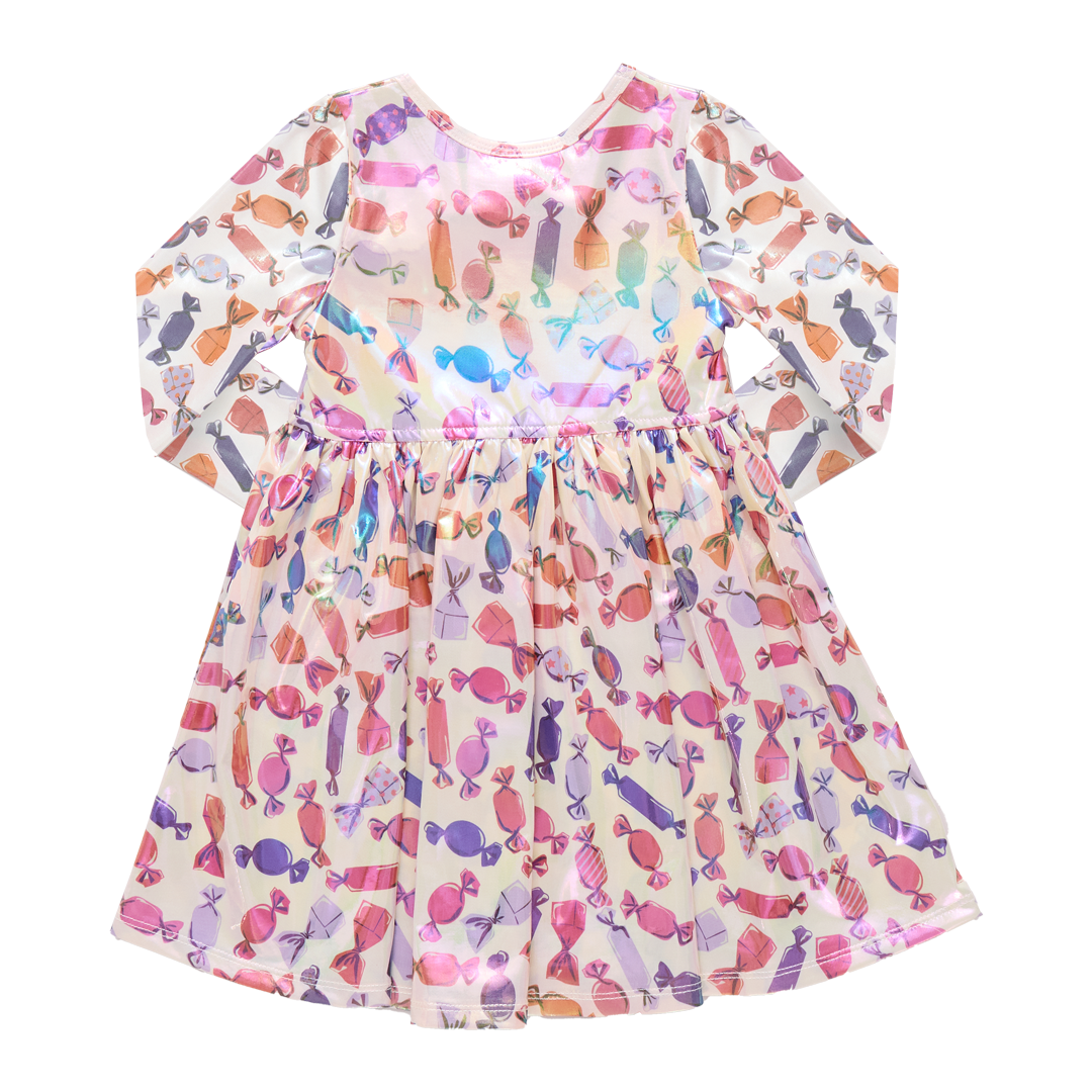 Girls Lame Steph Dress - Halloween Candy