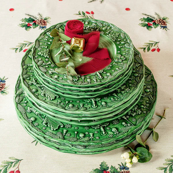 Fiabe di Natale Green Service Plate/Charger