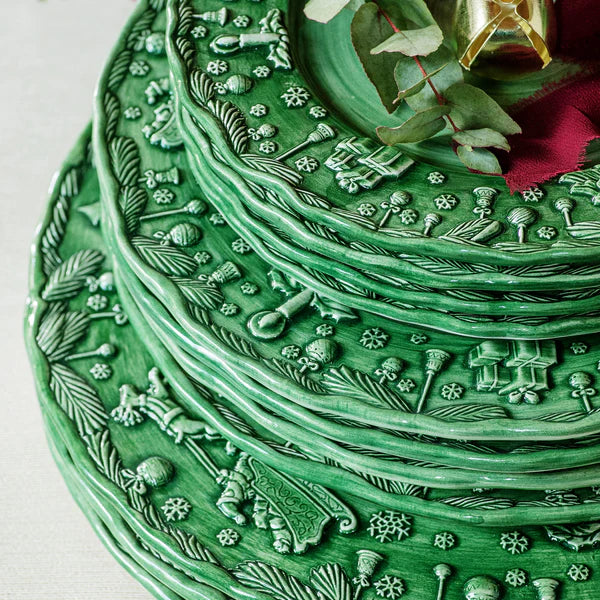Fiabe di Natale Green Service Plate/Charger