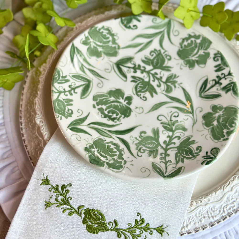 Fiori Salad Plate - Italian Green