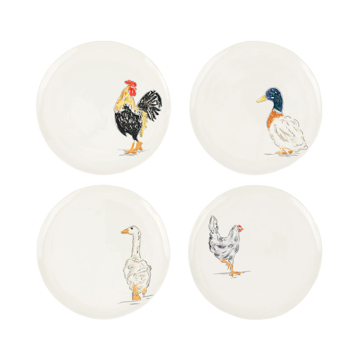 Fattoria Assorted Salad Plates - Set of 4