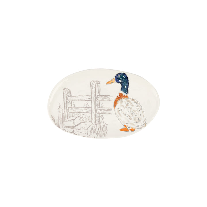 Fattoria Duck Small Oval Platter