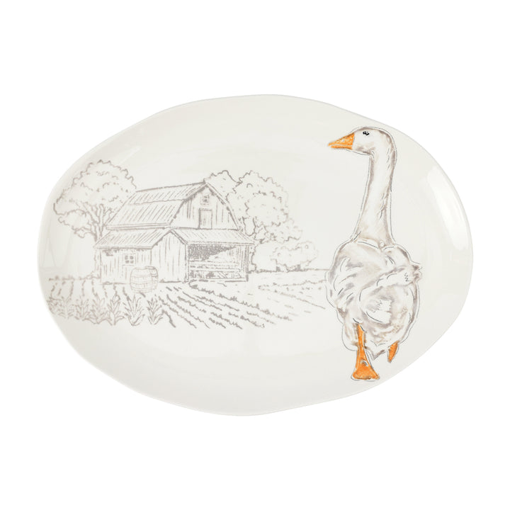 Fattoria Goose Large Oval Platter