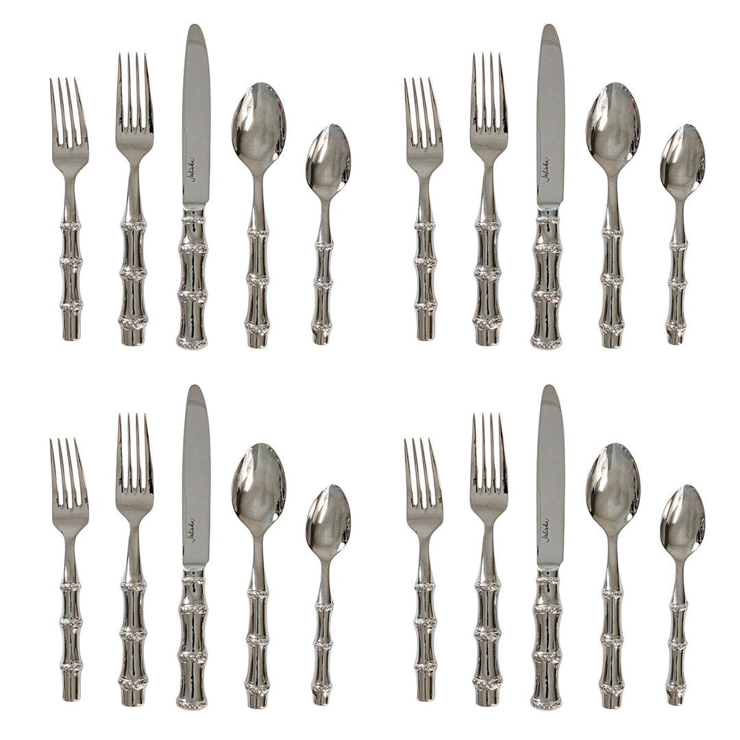 Bamboo 20pc Place Setting - Polished