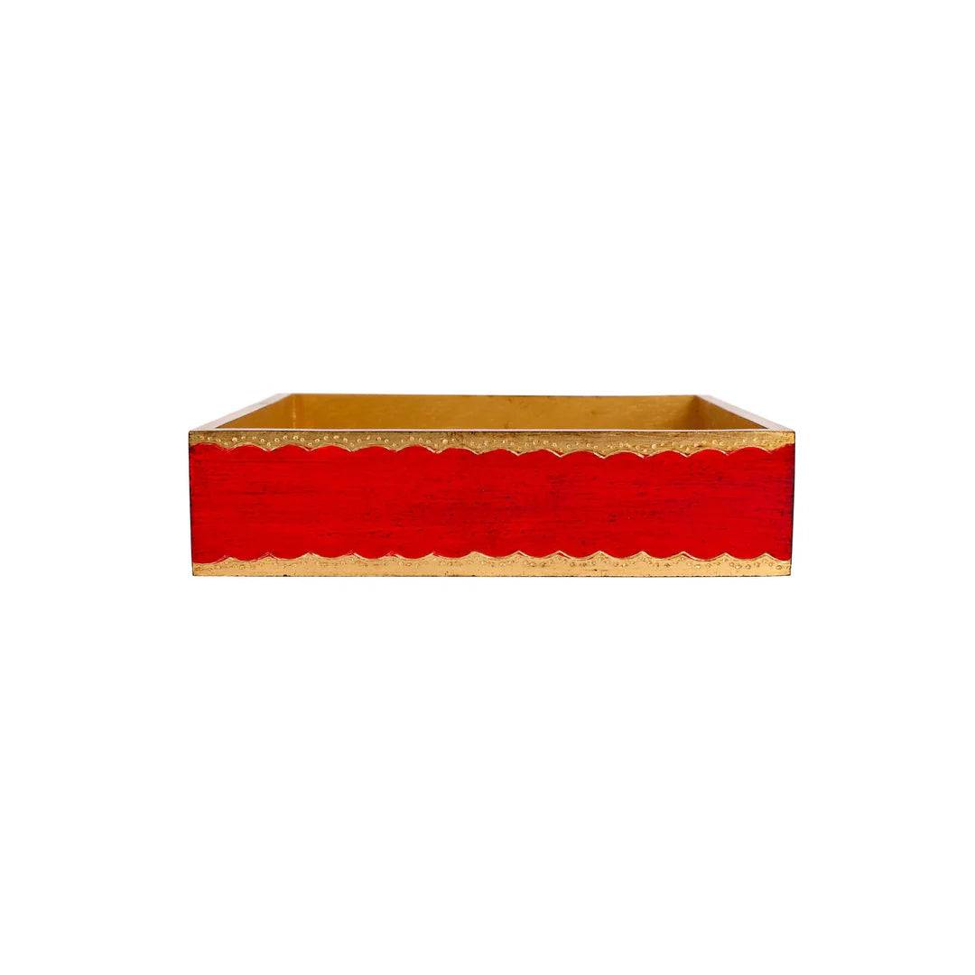 Florentine Wooden Accessories Red & Gold Dinner Napkin