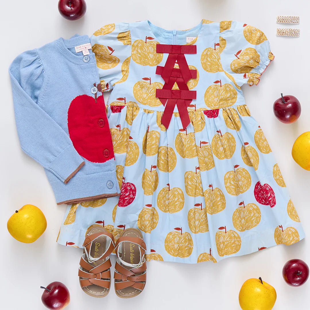 Girls Constance Sweater - Light Blue Apple