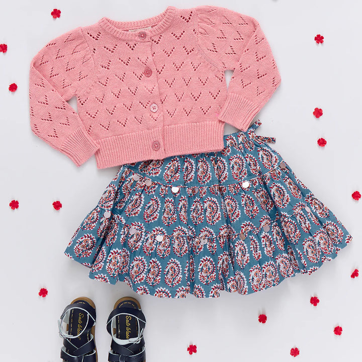 Girls Allie Skirt - Blue Paisley
