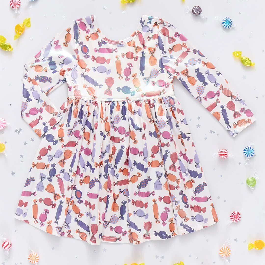 Girls Lame Steph Dress - Halloween Candy
