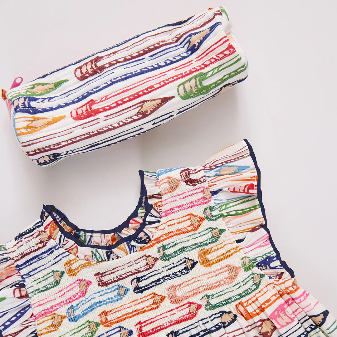 Girls Stevie Dress - Colored Pencils