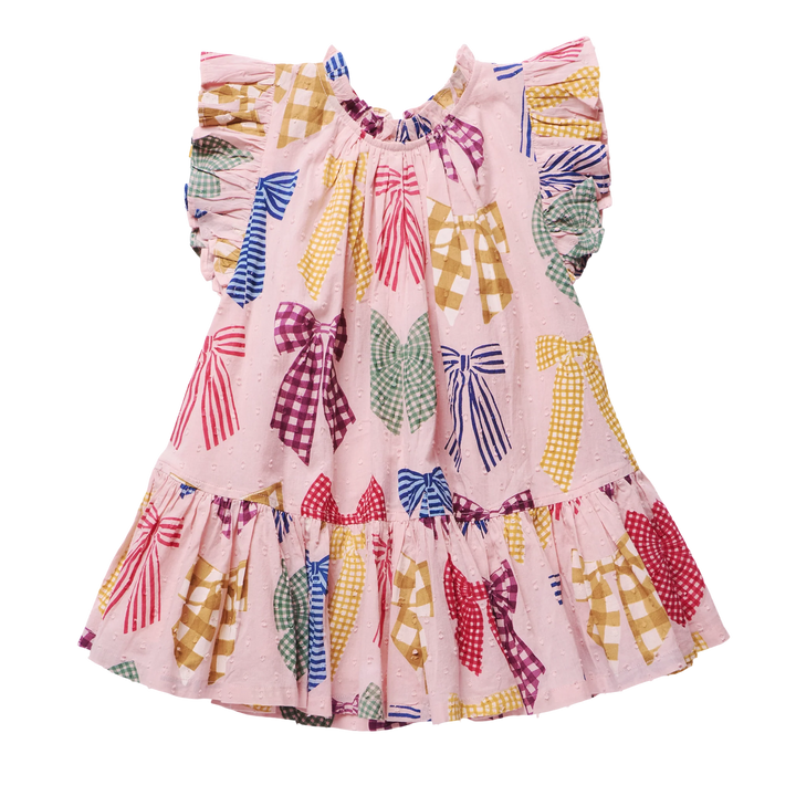 Girls Harper Dress - Patterned Bows