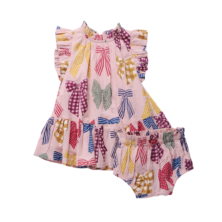Baby Girls Harper Dress Set - Patterned Bows