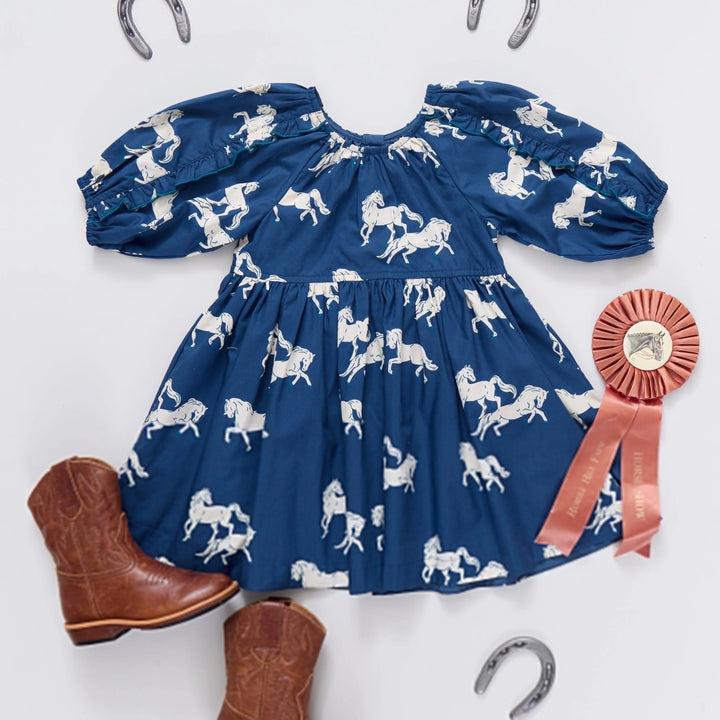 Girls Katya Dress - Wild Horses
