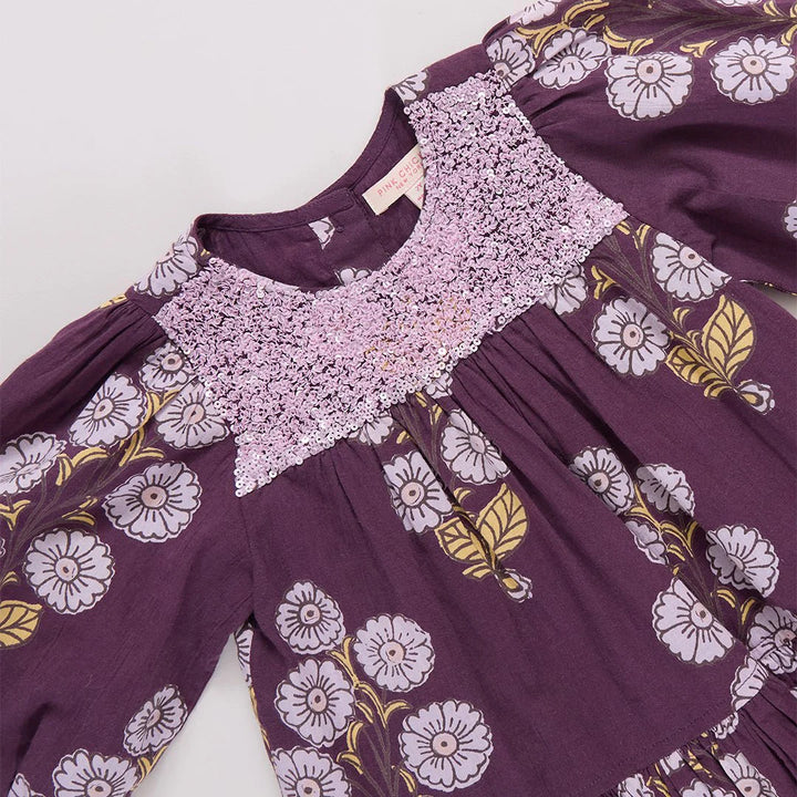 Girls Fiona Dress - Plum Buttercup Floral