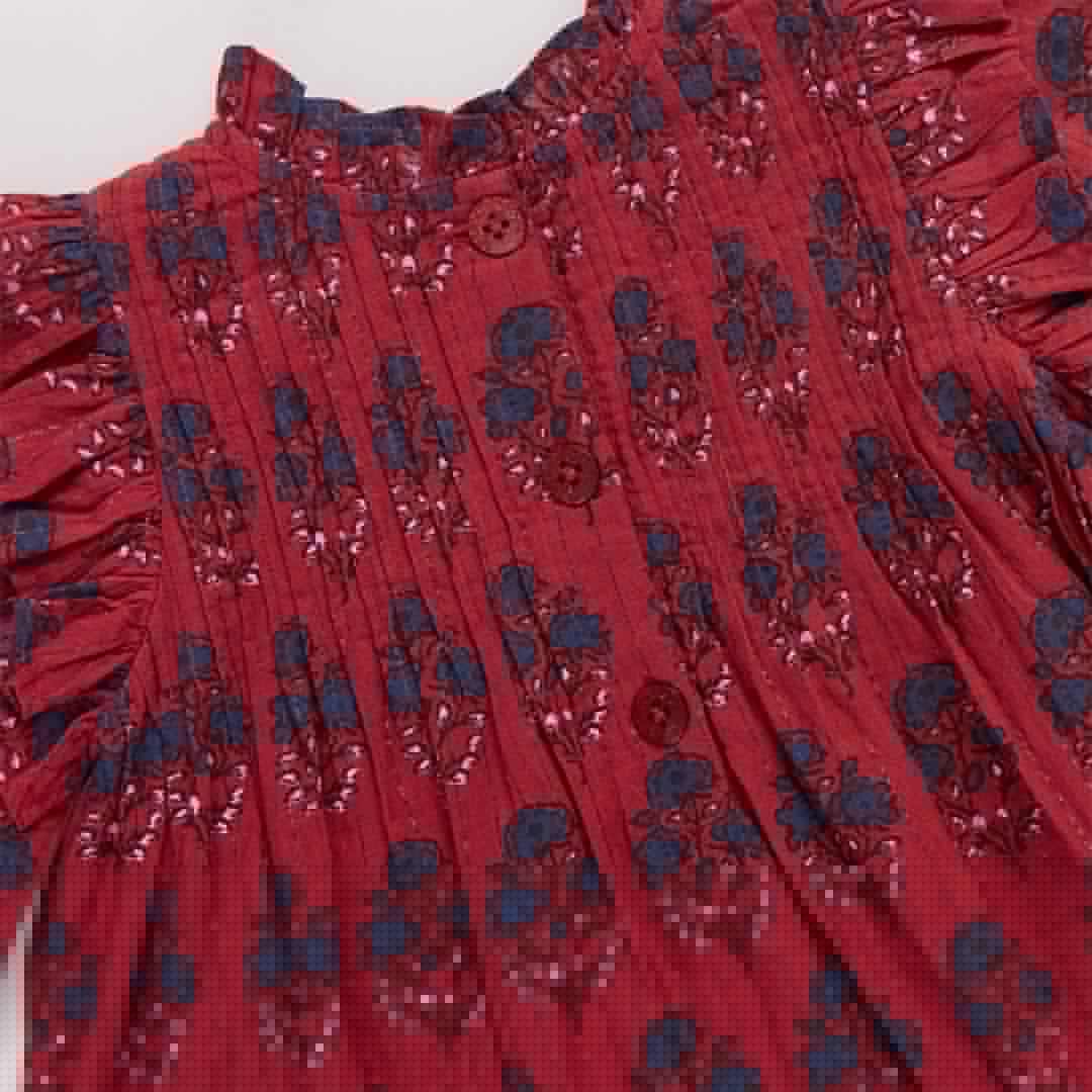Baby Girls Jaipur Dress Set - Red Autumn Strawflower