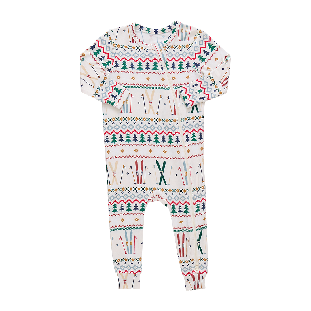 Baby Bamboo Romper - Ski Fair Isle