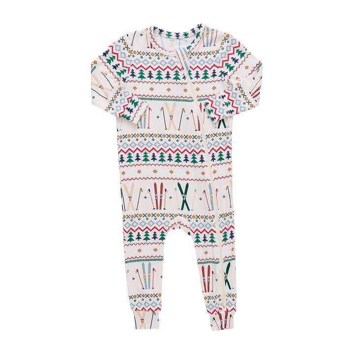 Baby Bamboo Romper - Ski Fair Isle