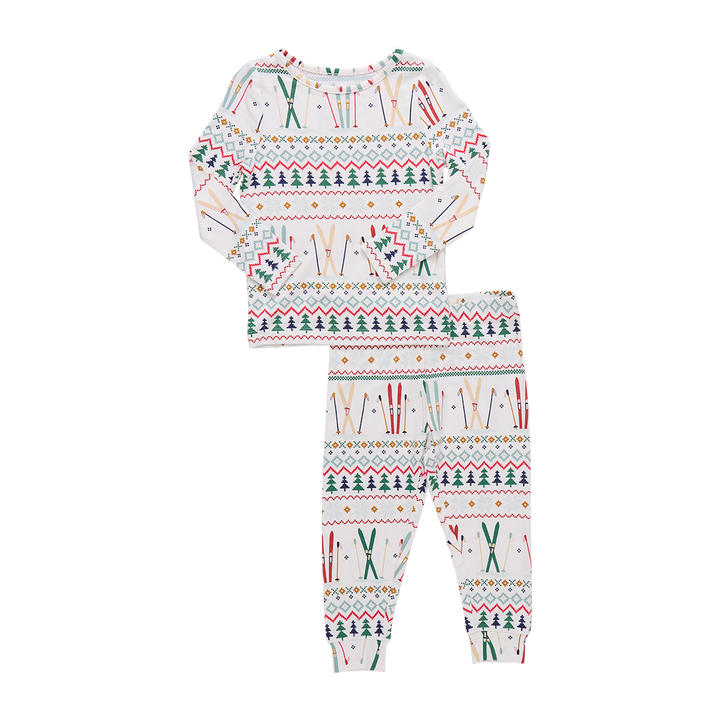 Kids Bamboo PJ Set - Ski Fair Isle
