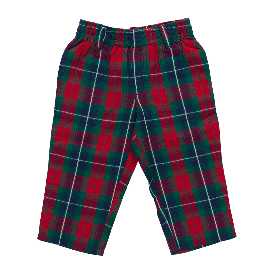 Baby Boys Jackson Pant - Red Tartan