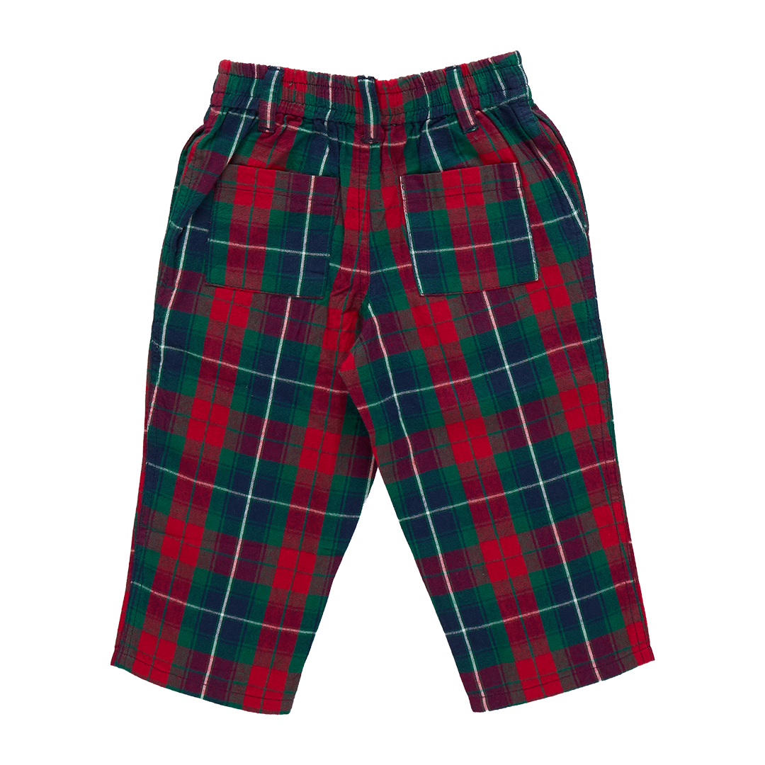 Baby Boys Jackson Pant - Red Tartan