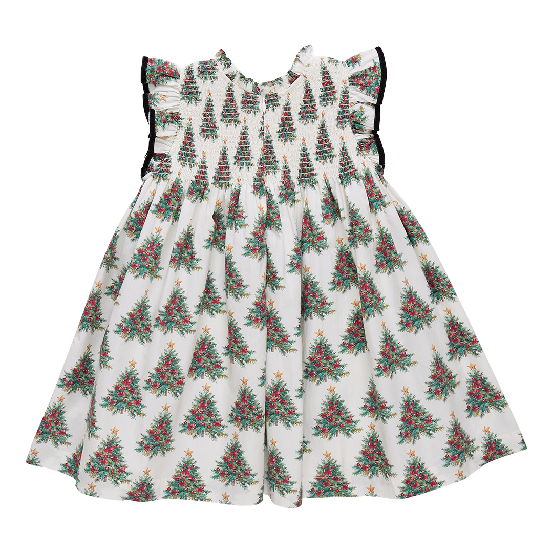 Girls Stevie Dress - Vintage Trees