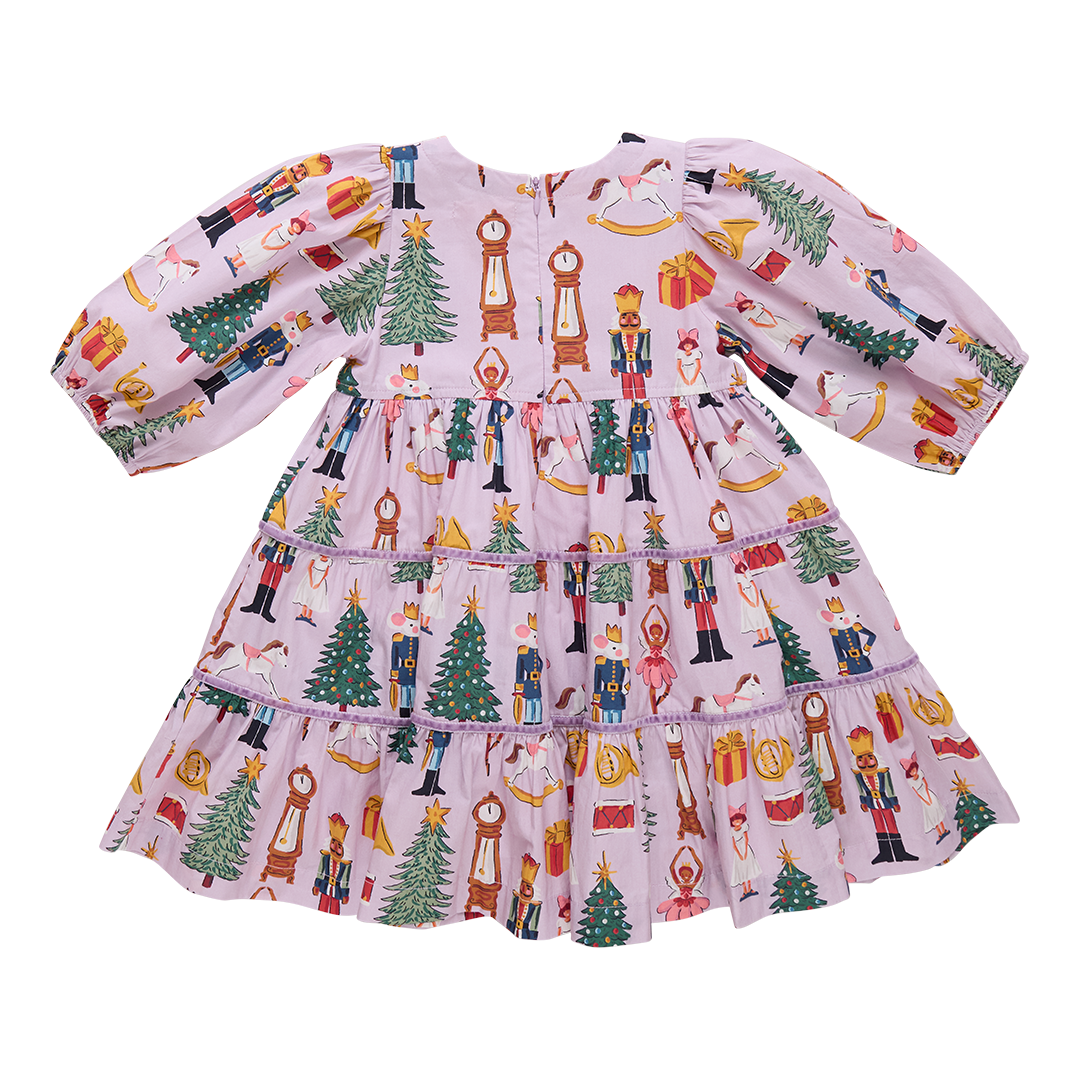 Girls Peachy Dress - Lavender Nutcracker
