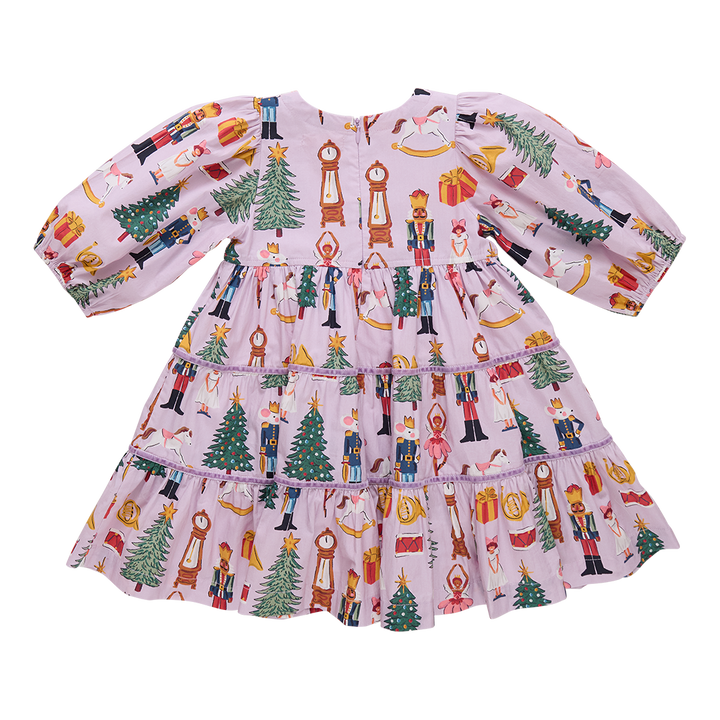 Girls Peachy Dress - Lavender Nutcracker