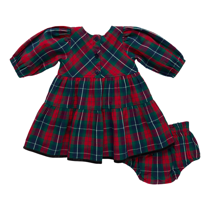 Baby Girls Maribelle Dress Set - Red Tartan