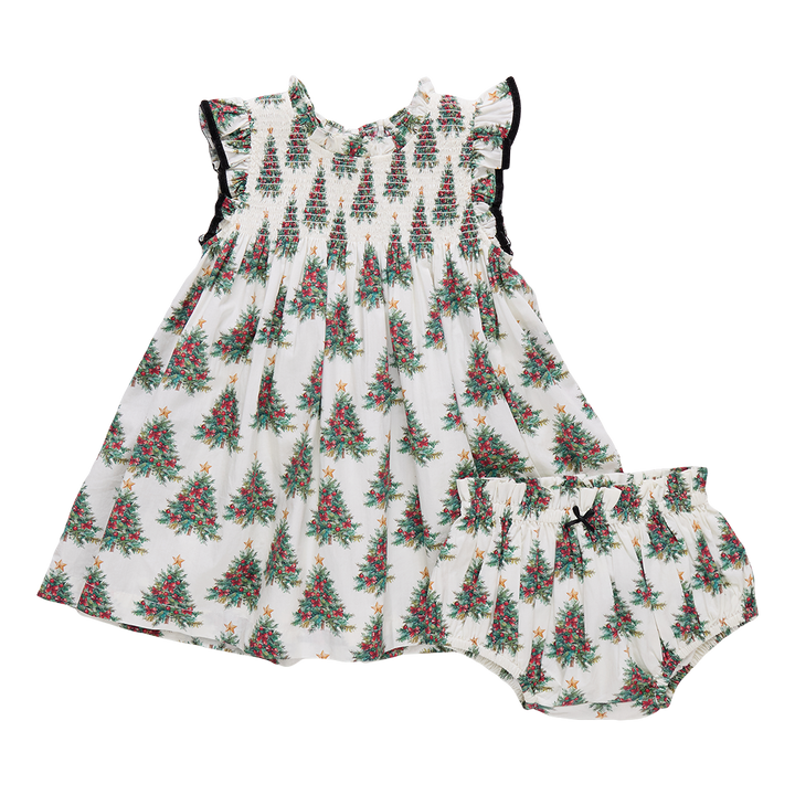 Baby Girls Stevie Dress Set - Vintage Trees