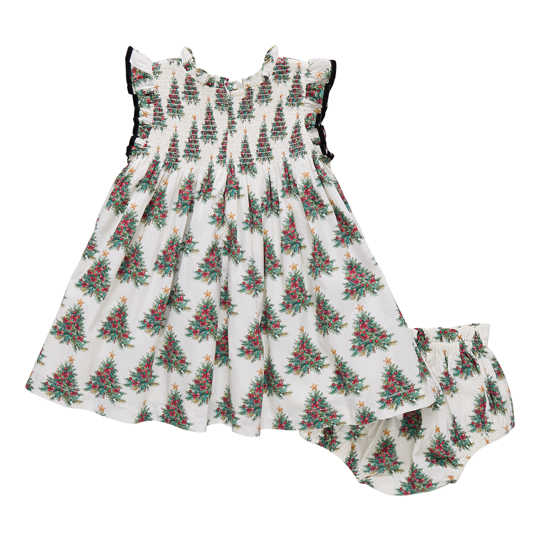 Baby Girls Stevie Dress Set - Vintage Trees