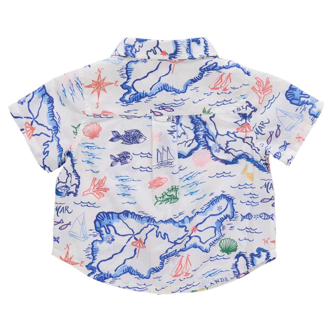Baby Boys Jack Shirt - Island Map