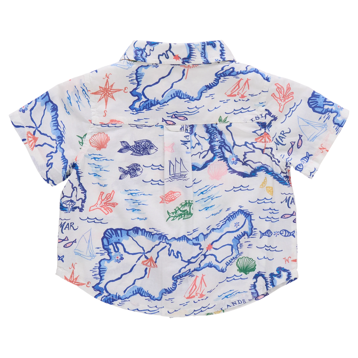 Baby Boys Jack Shirt - Island Map