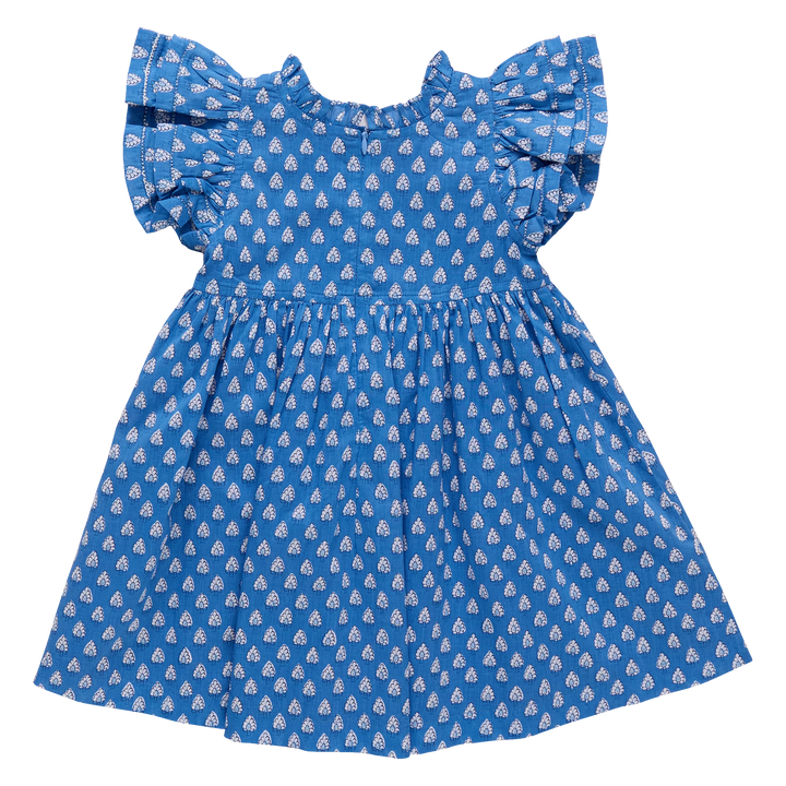 Girls Jennifer Dress - Blue Tear Drop