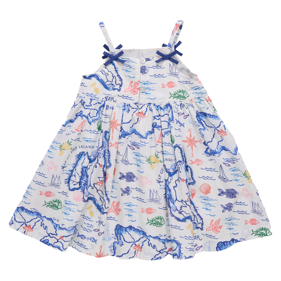 Girls Tia Dress - Island Map