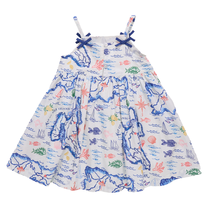 Girls Tia Dress - Island Map