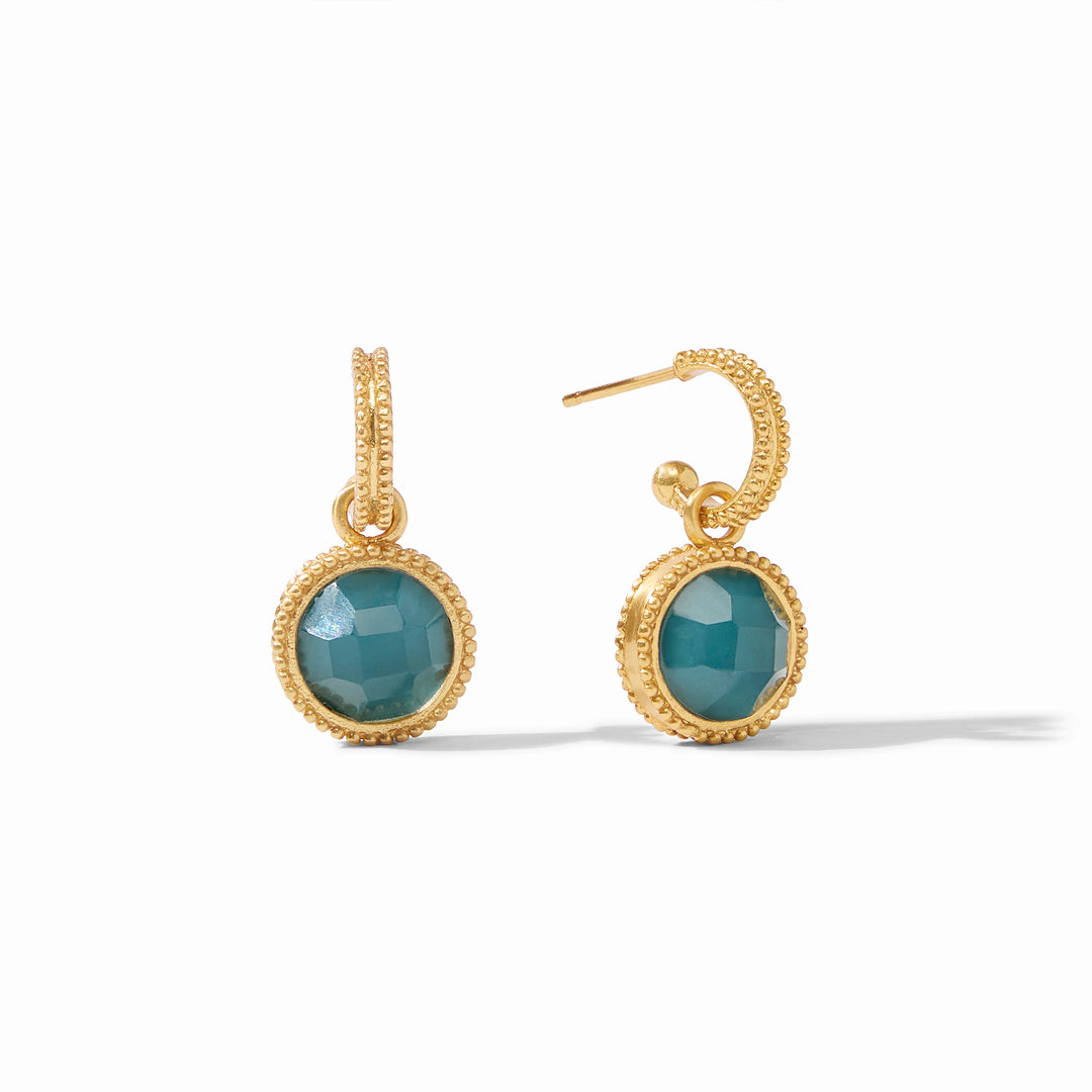 Fleur-De-Lis Hoop & Charm Earring