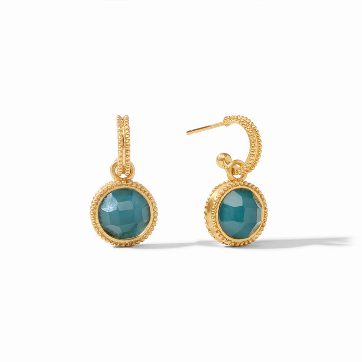 Fleur-De-Lis Hoop & Charm Earring