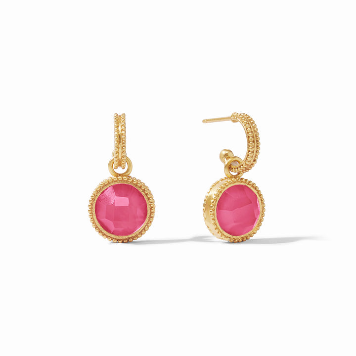 Fleur-De-Lis Hoop & Charm Earring
