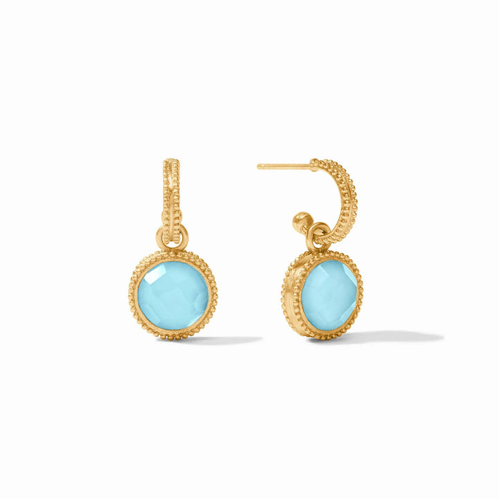 Fleur-De-Lis Hoop & Charm Earring