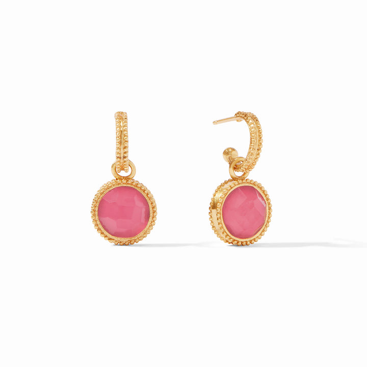 Fleur-De-Lis Hoop & Charm Earring