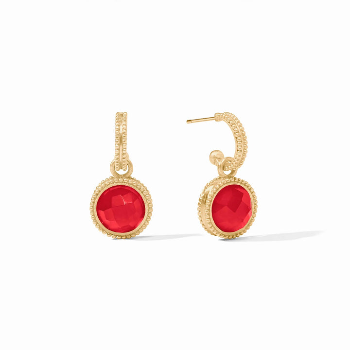 Fleur-De-Lis Hoop & Charm Earring