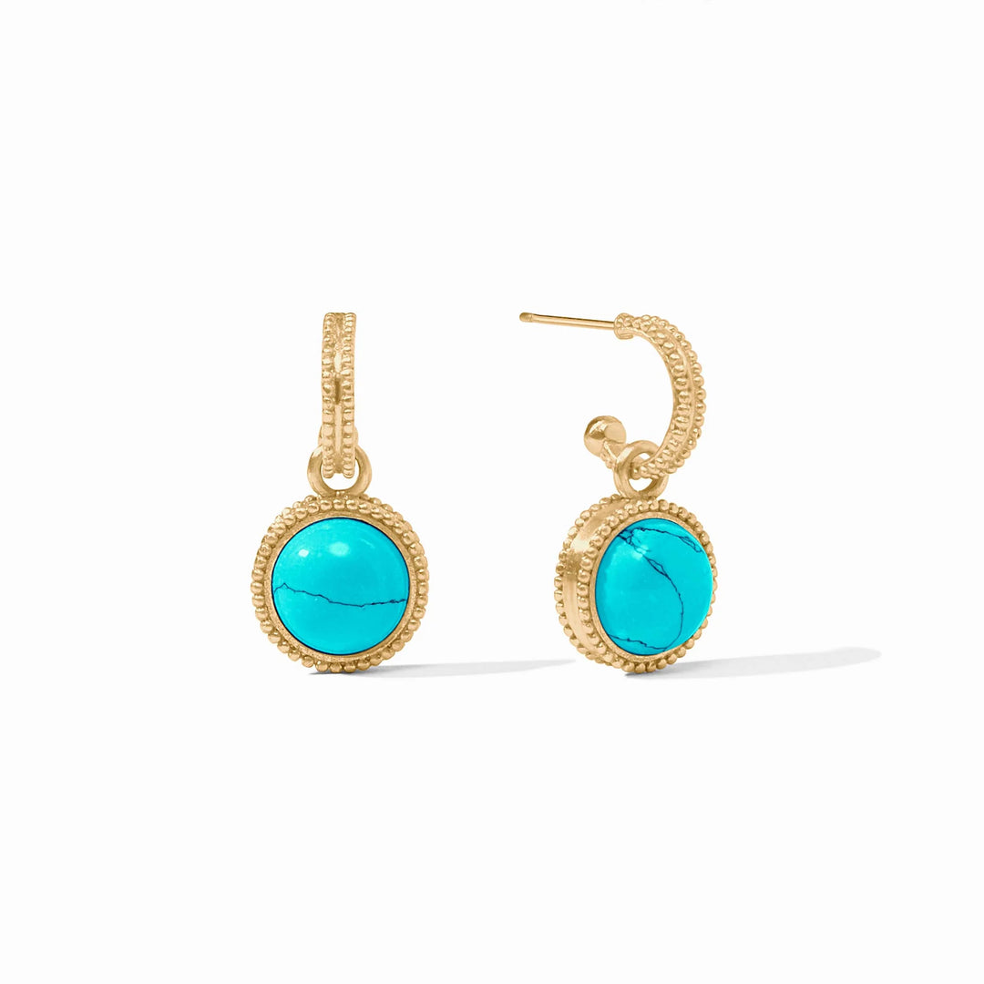 Fleur-De-Lis Hoop & Charm Earring