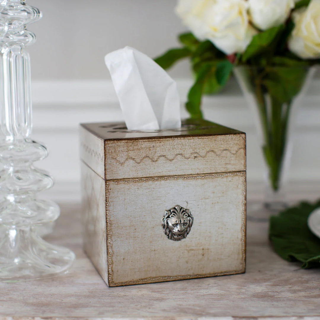 Florentino Leone Wooden Tissue Box Cover