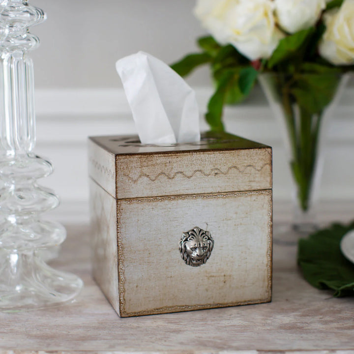 Florentino Leone Wooden Tissue Box Cover
