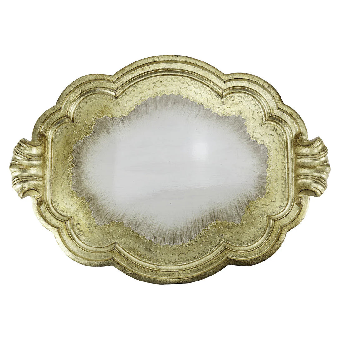 Florentino Antique Gold Wooden Tray  - Extra Large