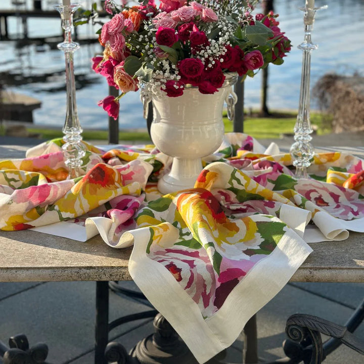 Portofino Summer Garden Linen Table Square