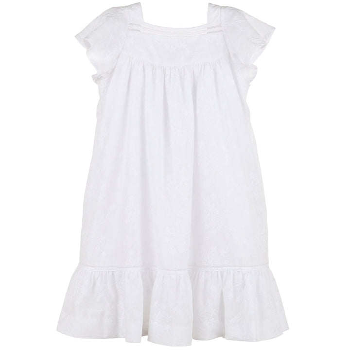 White On White Embroidered Dress