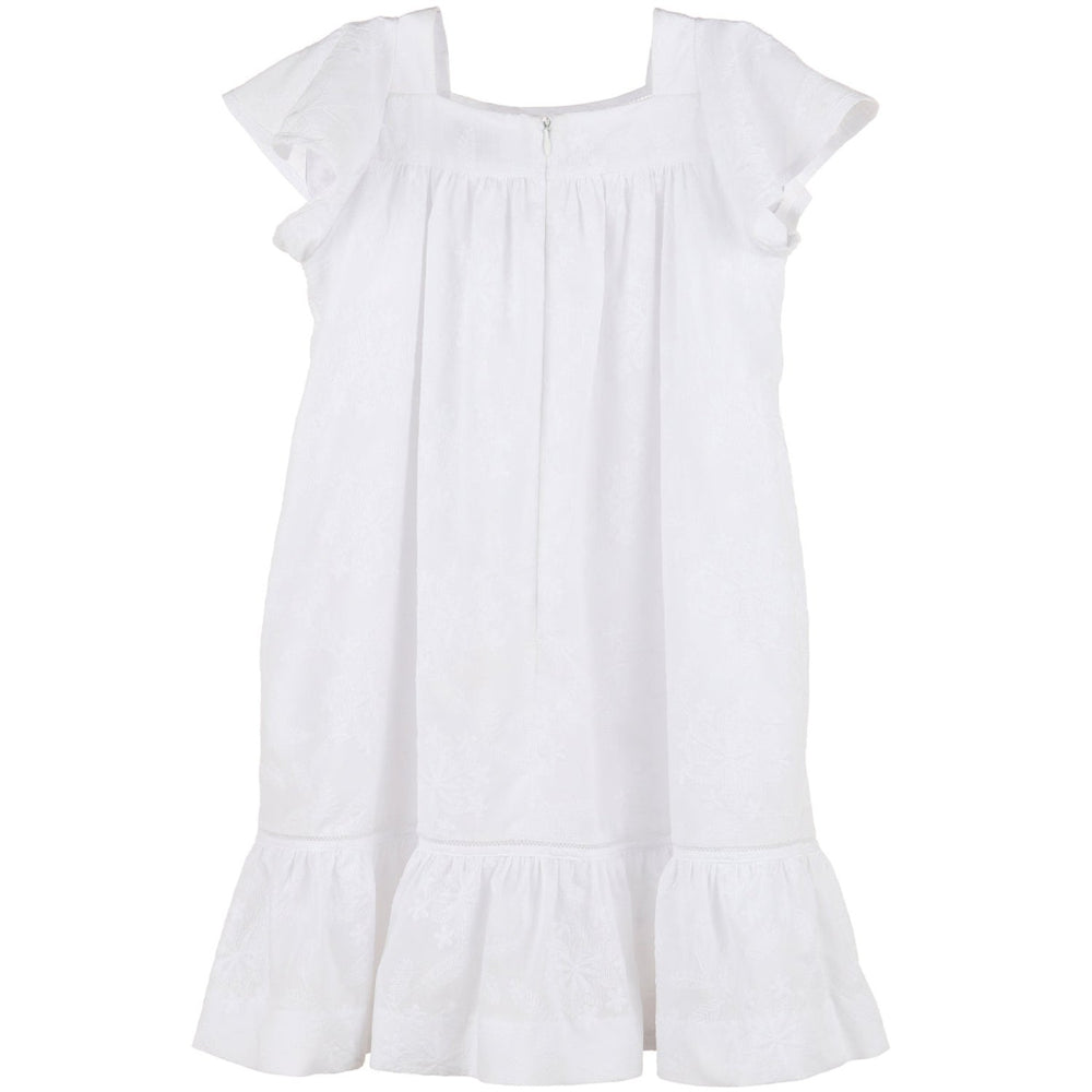 White On White Embroidered Dress