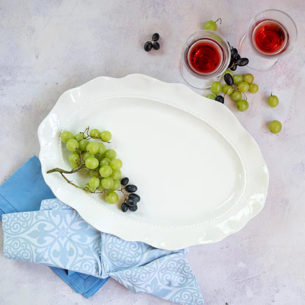 Giorno White Oval Platter