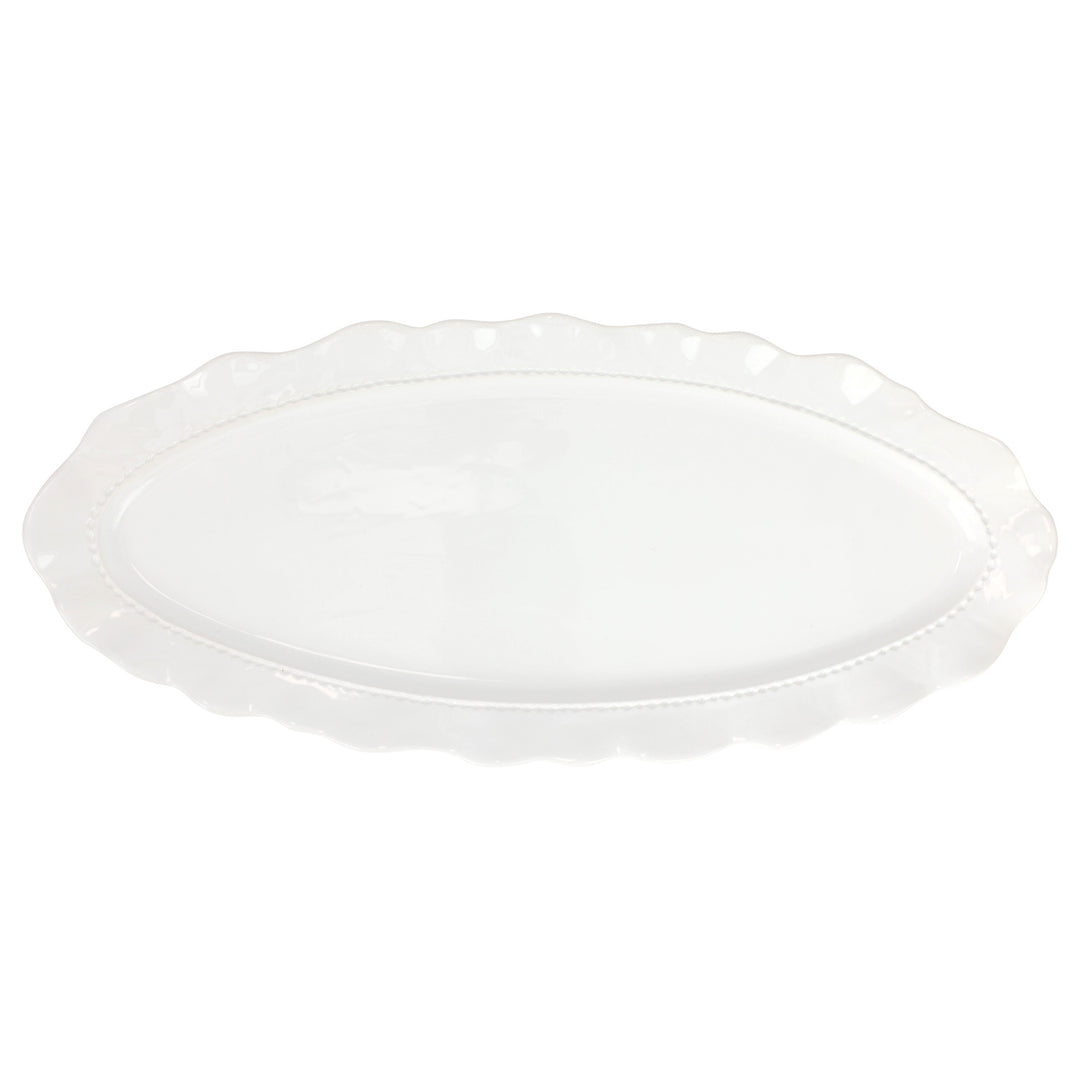 Giorno White Long Narrow Oval Platter